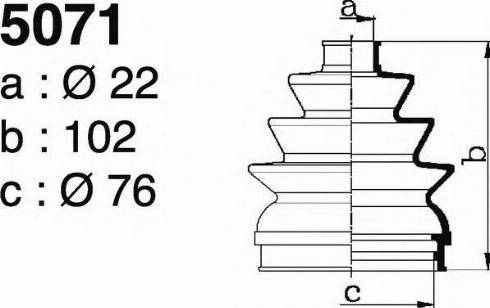 DEPA 5071 - Joint-soufflet, arbre de commande cwaw.fr