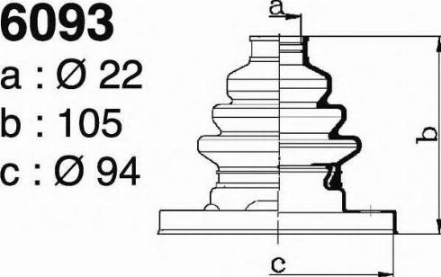 DEPA 6093 - Joint-soufflet, arbre de commande cwaw.fr