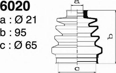 DEPA 6020 - Joint-soufflet, arbre de commande cwaw.fr