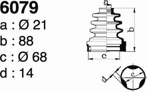 DEPA 6079 - Joint-soufflet, arbre de commande cwaw.fr