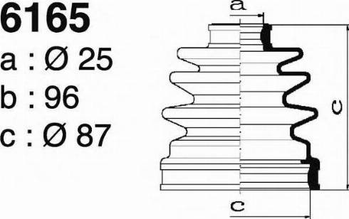 DEPA 6165 - Joint-soufflet, arbre de commande cwaw.fr