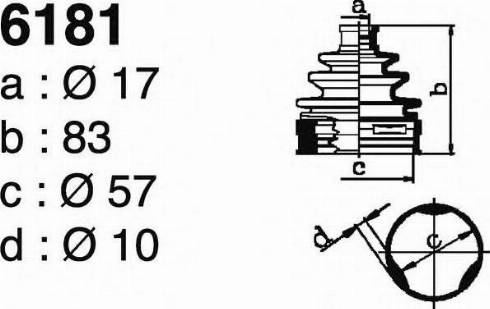 DEPA 6181 - Joint-soufflet, arbre de commande cwaw.fr