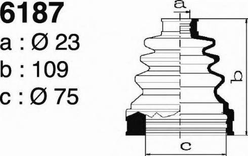 DEPA 6187 - Joint-soufflet, arbre de commande cwaw.fr