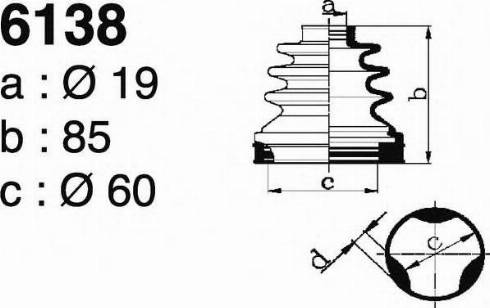 DEPA 6138 - Joint-soufflet, arbre de commande cwaw.fr