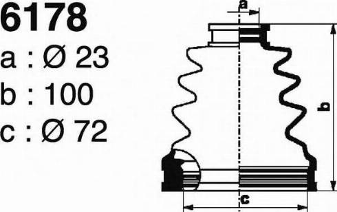 DEPA 6178 - Joint-soufflet, arbre de commande cwaw.fr