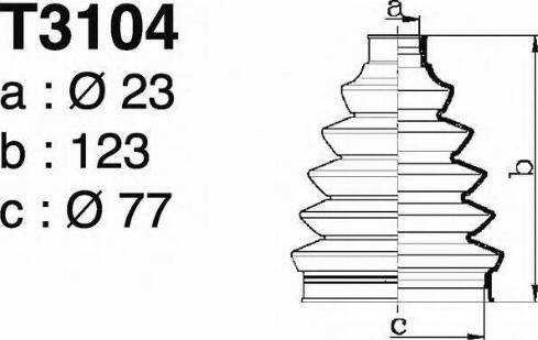 DEPA T3104 - Joint-soufflet, arbre de commande cwaw.fr