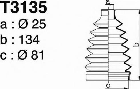 DEPA T3135 - Joint-soufflet, arbre de commande cwaw.fr