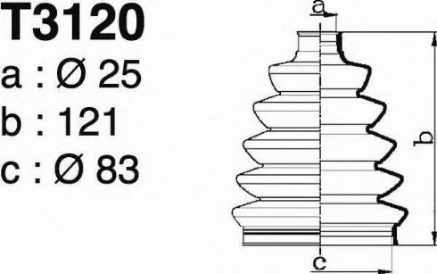 DEPA T3120 - Joint-soufflet, arbre de commande cwaw.fr