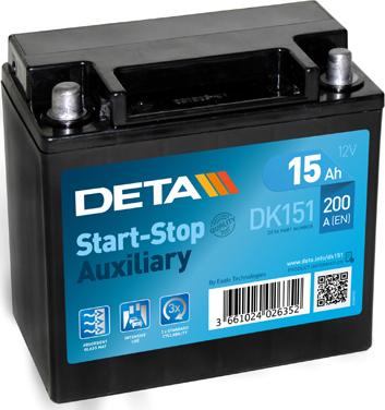 DETA DK151 - Batterie de démarrage cwaw.fr