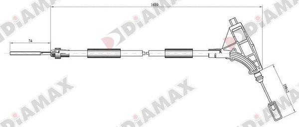 Diamax AA3002 - Tirette à câble, frein de stationnement cwaw.fr