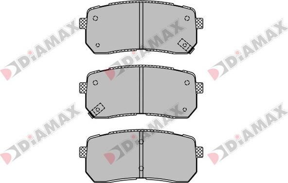 Diamax N09448 - Kit de plaquettes de frein, frein à disque cwaw.fr