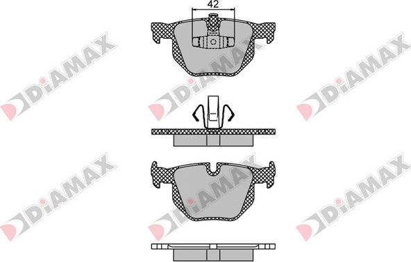 Diamax N09459 - Kit de plaquettes de frein, frein à disque cwaw.fr