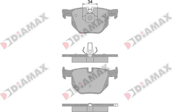 Diamax N09456 - Kit de plaquettes de frein, frein à disque cwaw.fr