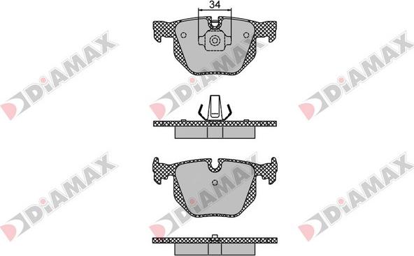 Diamax N09460 - Kit de plaquettes de frein, frein à disque cwaw.fr