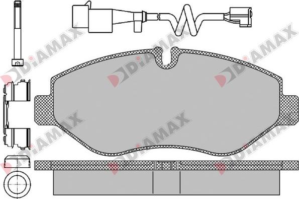 Diamax N09404B - Kit de plaquettes de frein, frein à disque cwaw.fr