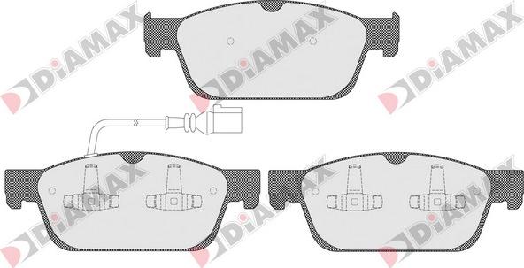 Diamax N09489 - Kit de plaquettes de frein, frein à disque cwaw.fr