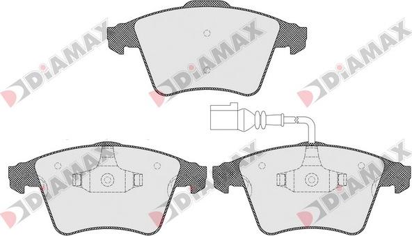 Diamax N09485 - Kit de plaquettes de frein, frein à disque cwaw.fr