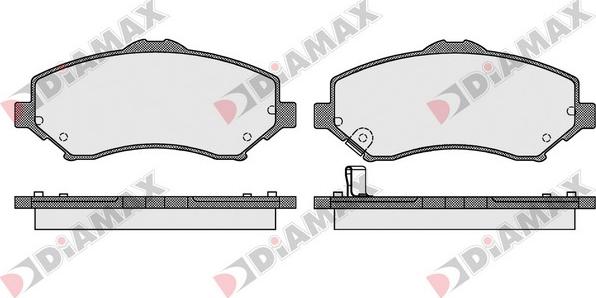 Diamax N09486 - Kit de plaquettes de frein, frein à disque cwaw.fr