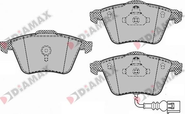 Diamax N09430 - Kit de plaquettes de frein, frein à disque cwaw.fr