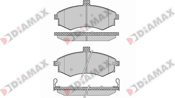 Diamax N09425 - Kit de plaquettes de frein, frein à disque cwaw.fr