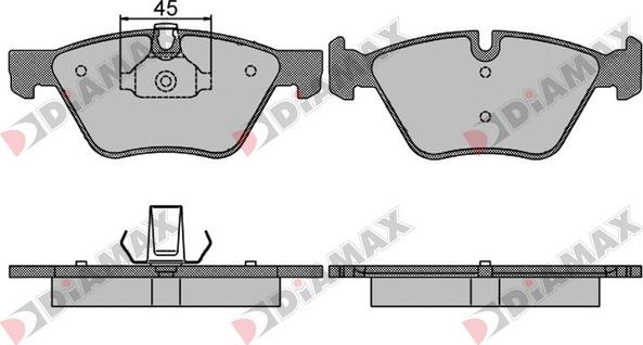 Diamax N09474 - Kit de plaquettes de frein, frein à disque cwaw.fr