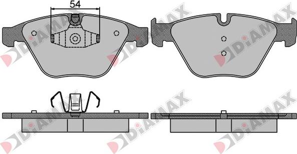 Diamax N09471 - Kit de plaquettes de frein, frein à disque cwaw.fr