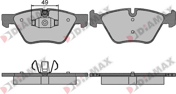 Diamax N09473 - Kit de plaquettes de frein, frein à disque cwaw.fr