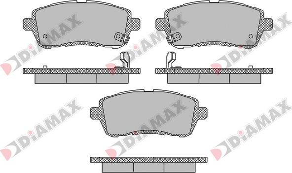 Diamax N09593 - Kit de plaquettes de frein, frein à disque cwaw.fr