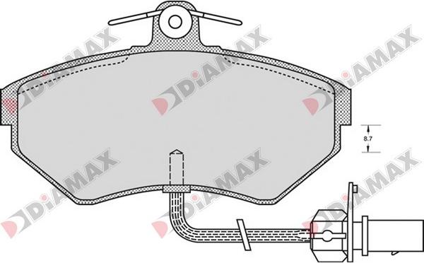 Diamax N09547 - Kit de plaquettes de frein, frein à disque cwaw.fr