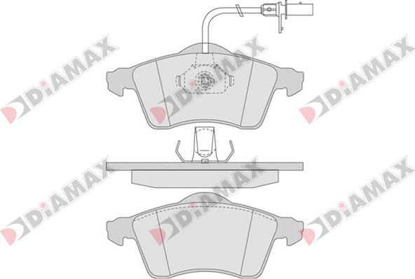 Diamax N09555 - Kit de plaquettes de frein, frein à disque cwaw.fr