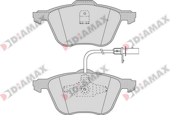 Diamax N09551 - Kit de plaquettes de frein, frein à disque cwaw.fr