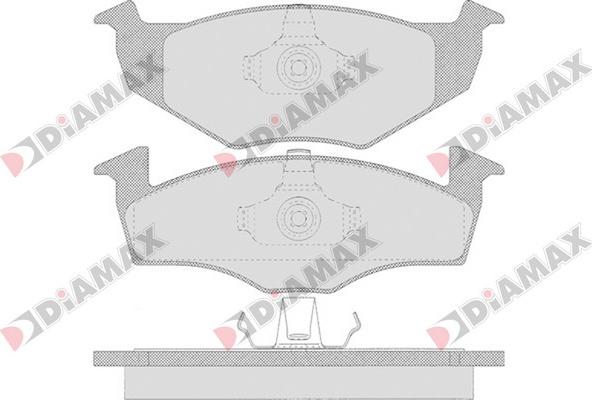 Diamax N09560 - Kit de plaquettes de frein, frein à disque cwaw.fr