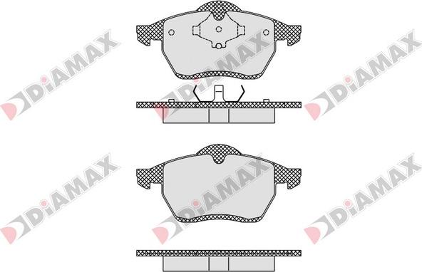 Diamax N09563 - Kit de plaquettes de frein, frein à disque cwaw.fr