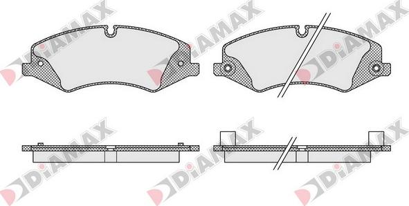 Diamax N09509 - Kit de plaquettes de frein, frein à disque cwaw.fr