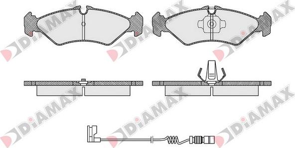 Diamax N09508A - Kit de plaquettes de frein, frein à disque cwaw.fr