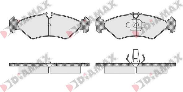 Diamax N09508 - Kit de plaquettes de frein, frein à disque cwaw.fr