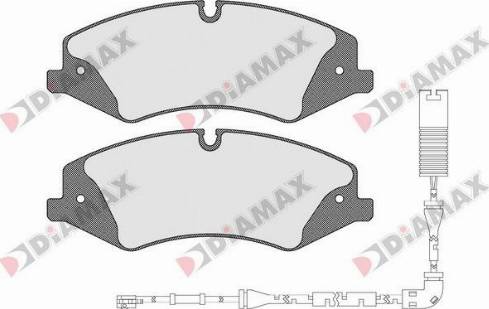 Diamax N09503B - Kit de plaquettes de frein, frein à disque cwaw.fr