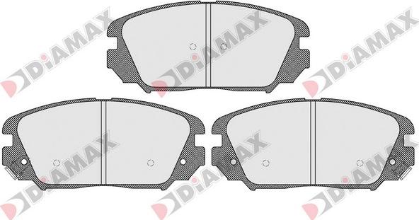 Diamax N09502 - Kit de plaquettes de frein, frein à disque cwaw.fr