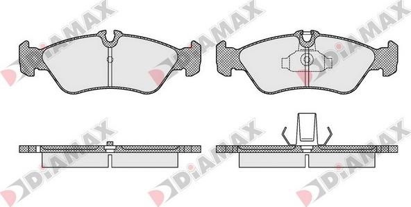 Diamax N09507 - Kit de plaquettes de frein, frein à disque cwaw.fr