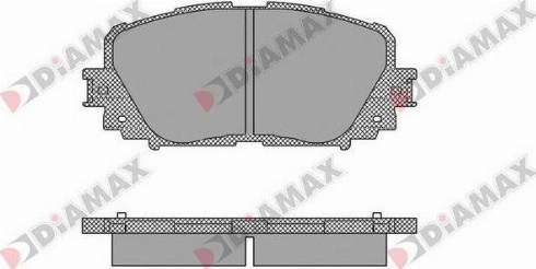 Diamax N09580 - Kit de plaquettes de frein, frein à disque cwaw.fr