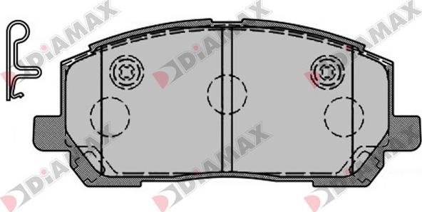 Diamax N09582 - Kit de plaquettes de frein, frein à disque cwaw.fr