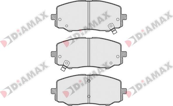 Diamax N09521 - Kit de plaquettes de frein, frein à disque cwaw.fr