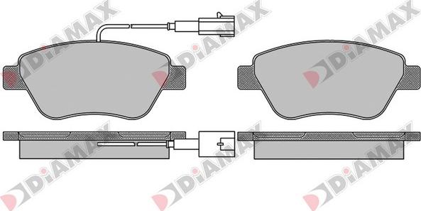 Diamax N09527 - Kit de plaquettes de frein, frein à disque cwaw.fr