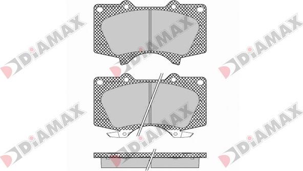 Diamax N09573 - Kit de plaquettes de frein, frein à disque cwaw.fr