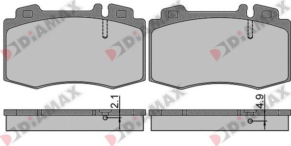 Diamax N09694 - Kit de plaquettes de frein, frein à disque cwaw.fr