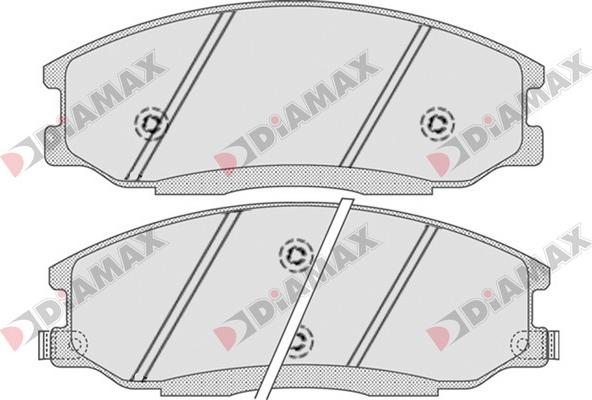 Diamax N09696 - Kit de plaquettes de frein, frein à disque cwaw.fr