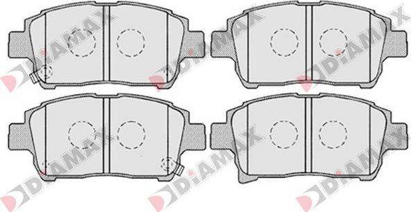 Diamax N09697 - Kit de plaquettes de frein, frein à disque cwaw.fr