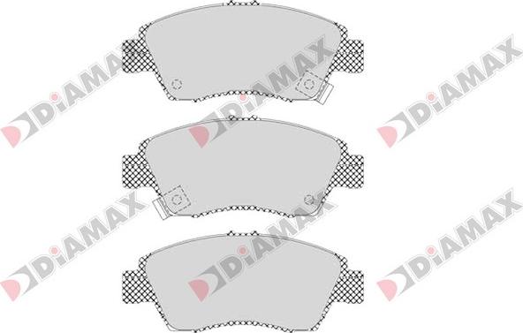 Diamax N09649 - Kit de plaquettes de frein, frein à disque cwaw.fr