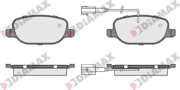 Diamax N09655 - Kit de plaquettes de frein, frein à disque cwaw.fr