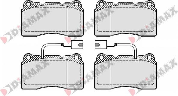 Diamax N09650 - Kit de plaquettes de frein, frein à disque cwaw.fr